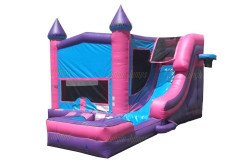 Pink Module Castle Slide Combo with pool (wet)