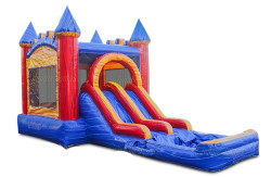 inflatable wet n dry marble double lane combo co 1592 5 1768000224 Double Lane Marble Combo with Pool (wet)